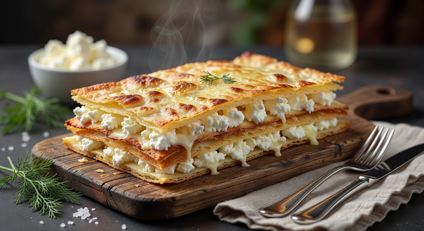 Ачма из лаваша с брынзой