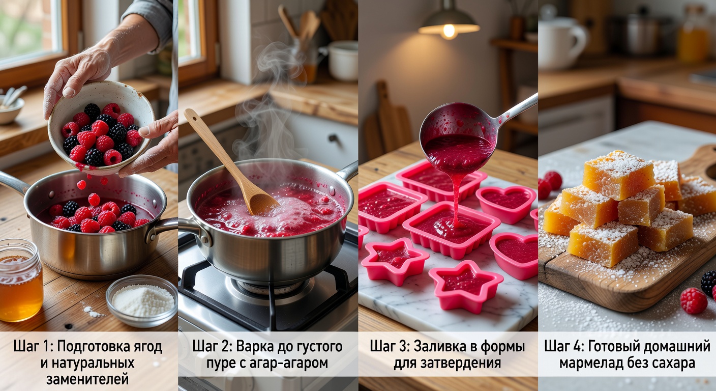 Процесс приготовления Домашний мармелад без сахара
