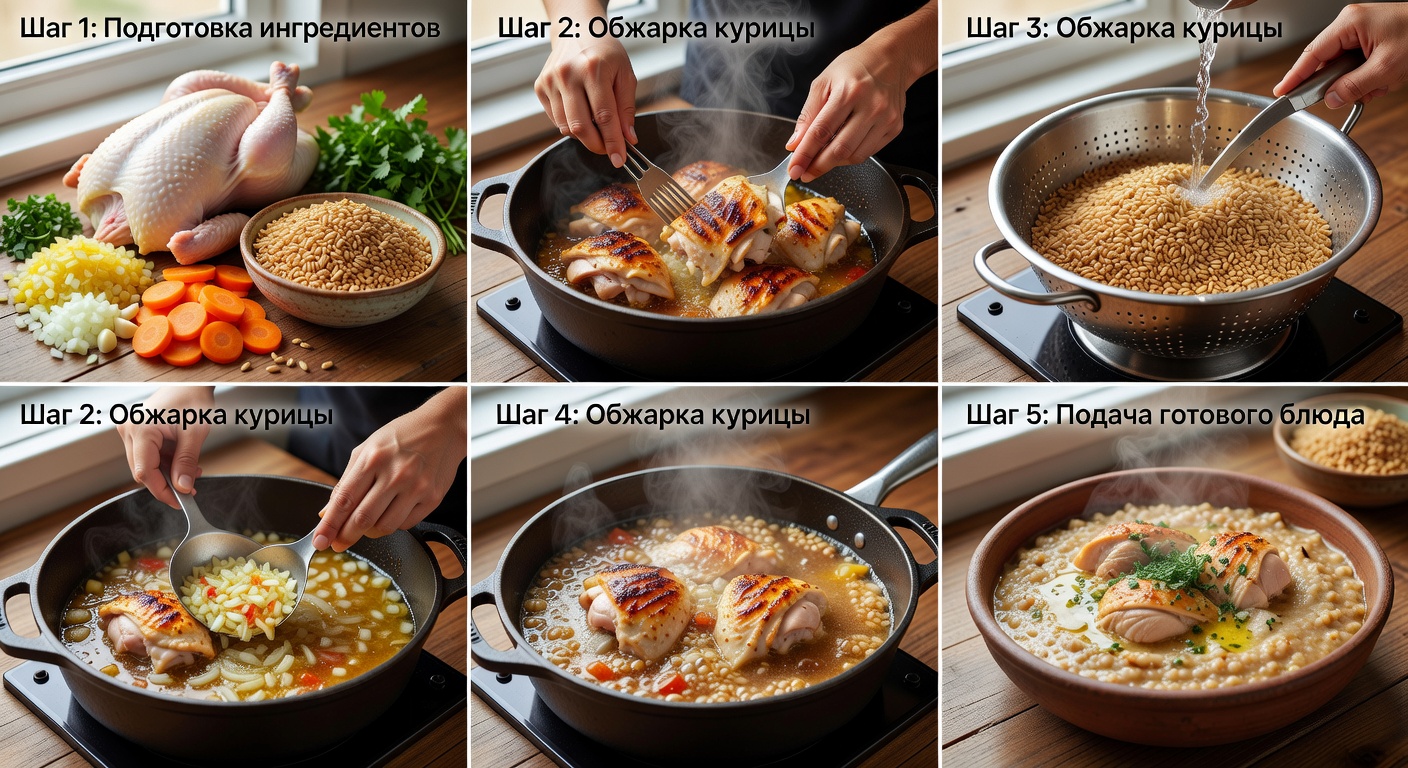 Процесс приготовления Джариш куриный