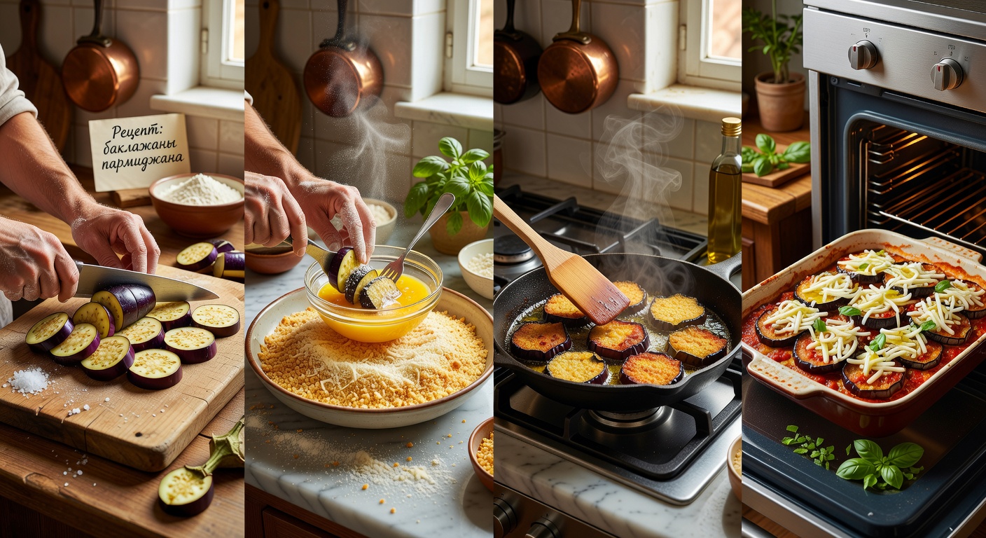 Процесс приготовления Итальянская кухня: рецепт баклажаны пармиджана