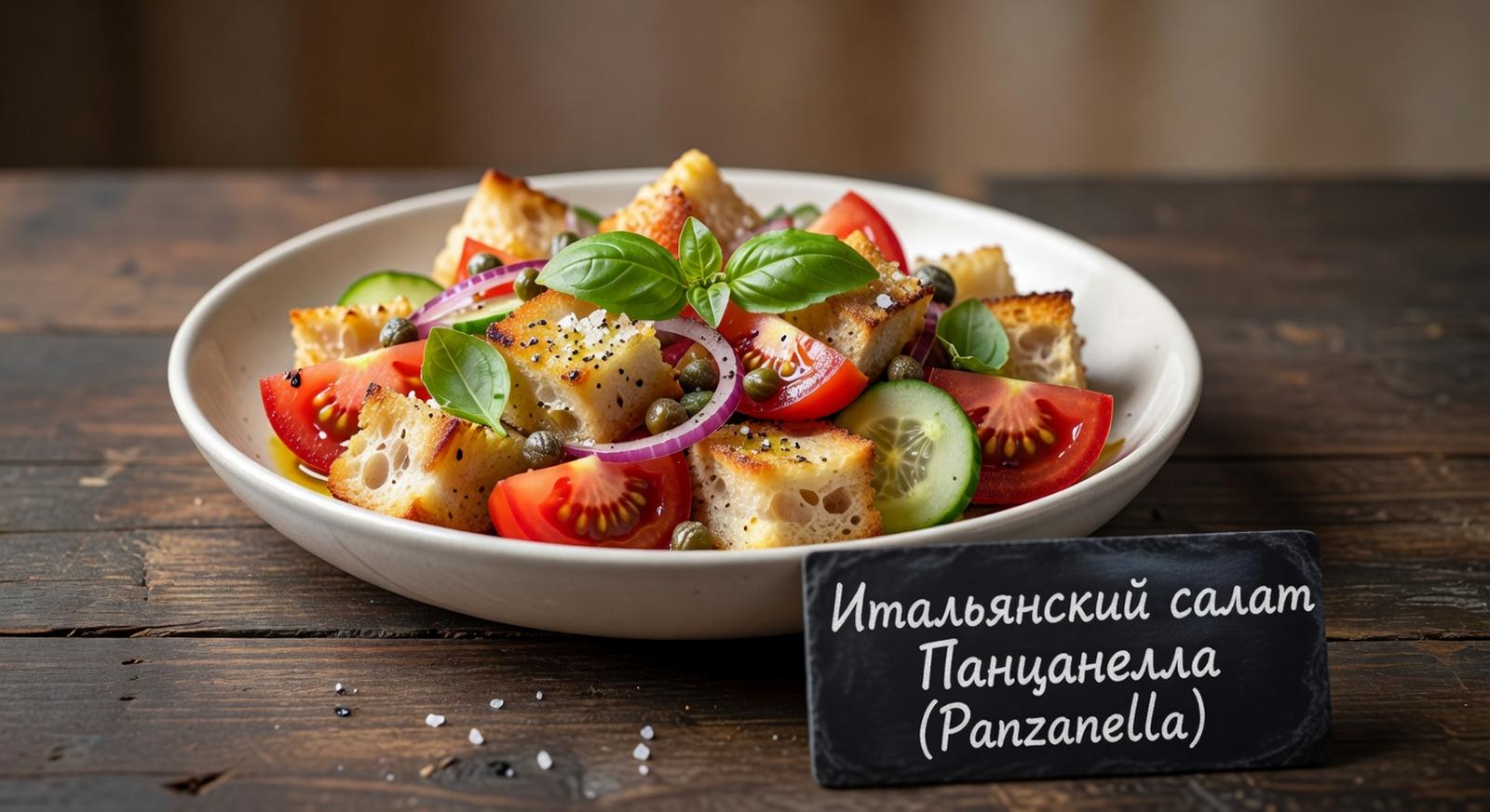 Итальянский салат Панцанелла (Panzanella)