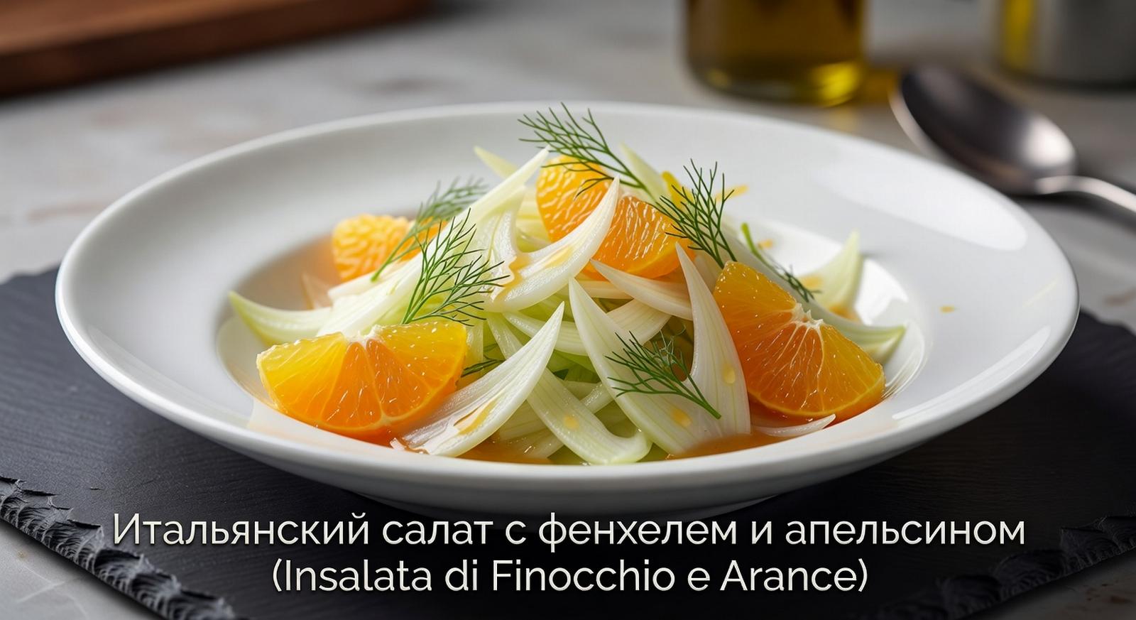 Итальянский салат с фенхелем и апельсином (Insalata di Finocchio e Arance)
