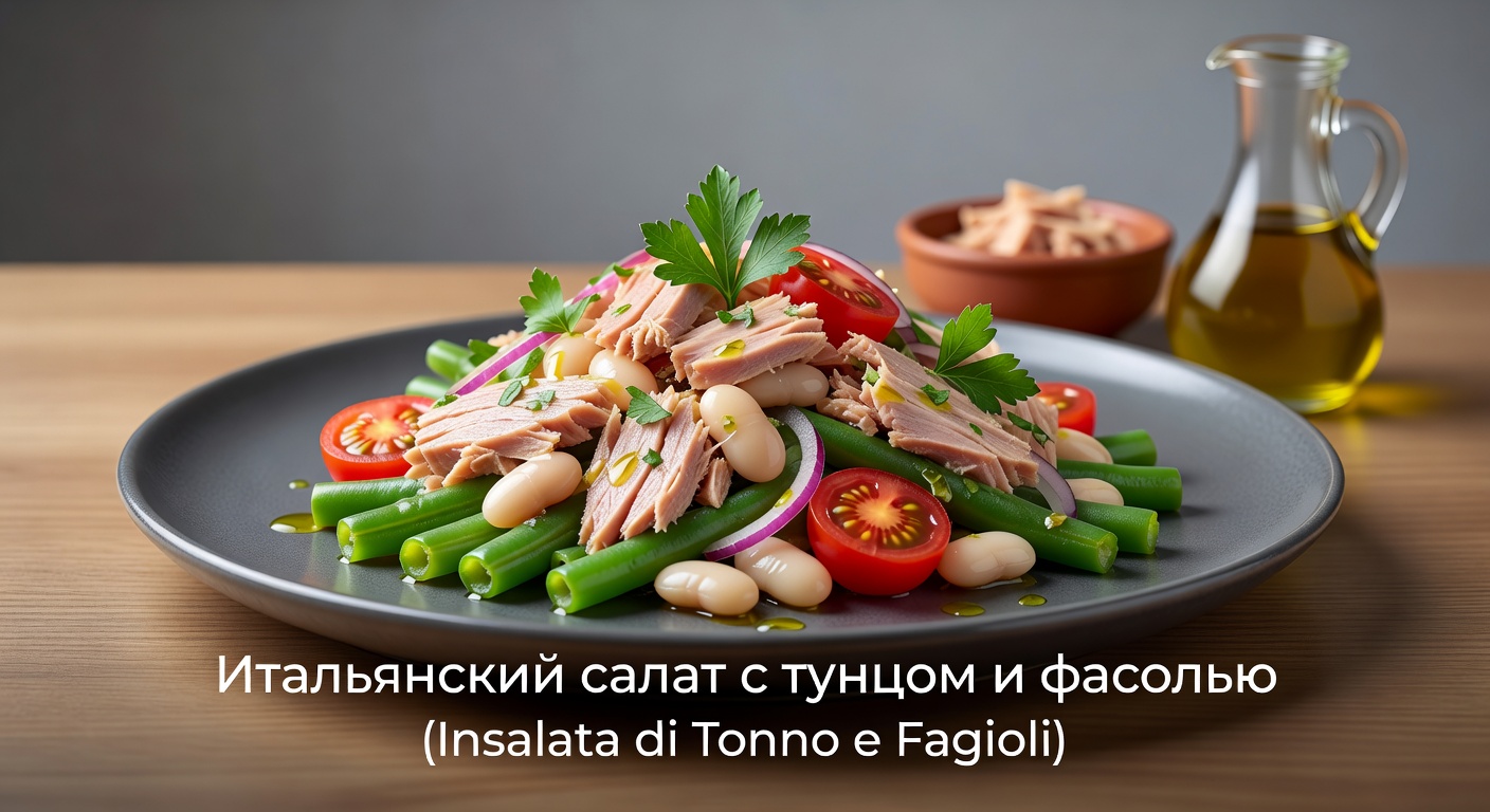 Итальянский салат с тунцом и фасолью (Insalata di Tonno e Fagioli)