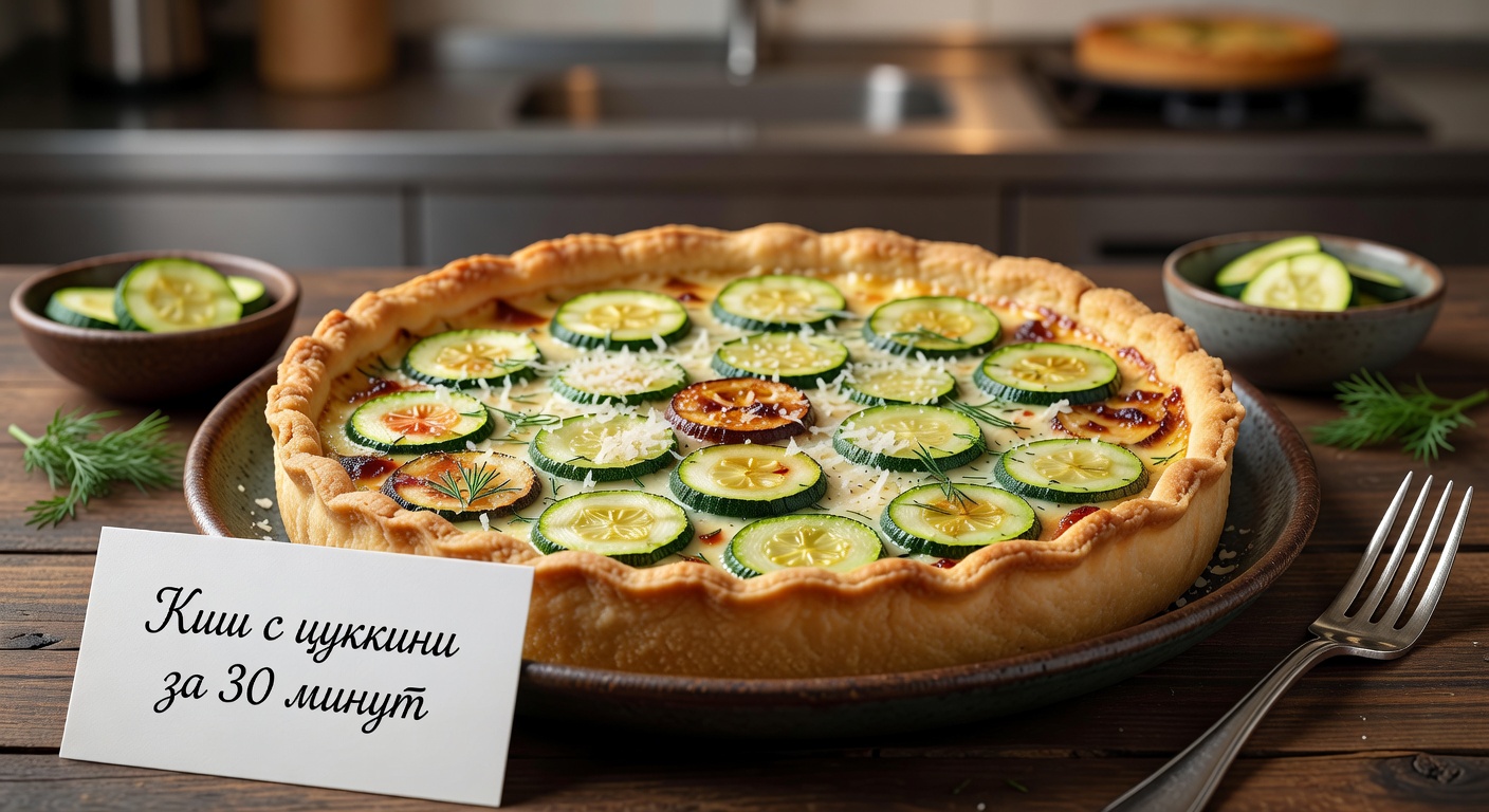 Киш с цуккини за 30 минут
