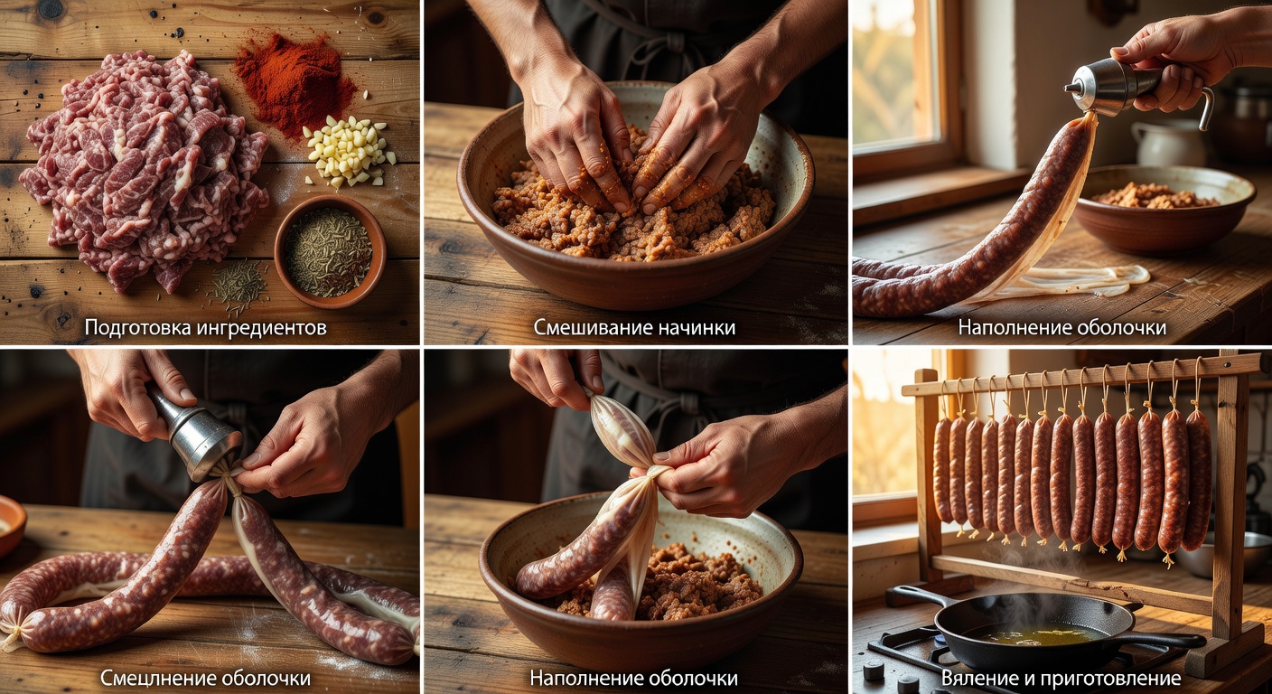 Процесс приготовления Кишк