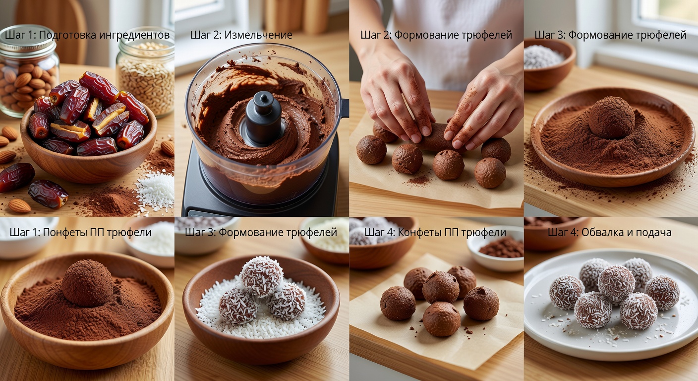 Процесс приготовления Конфеты ПП трюфели