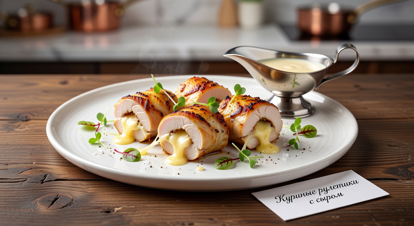 Куриные рулетики с сыром