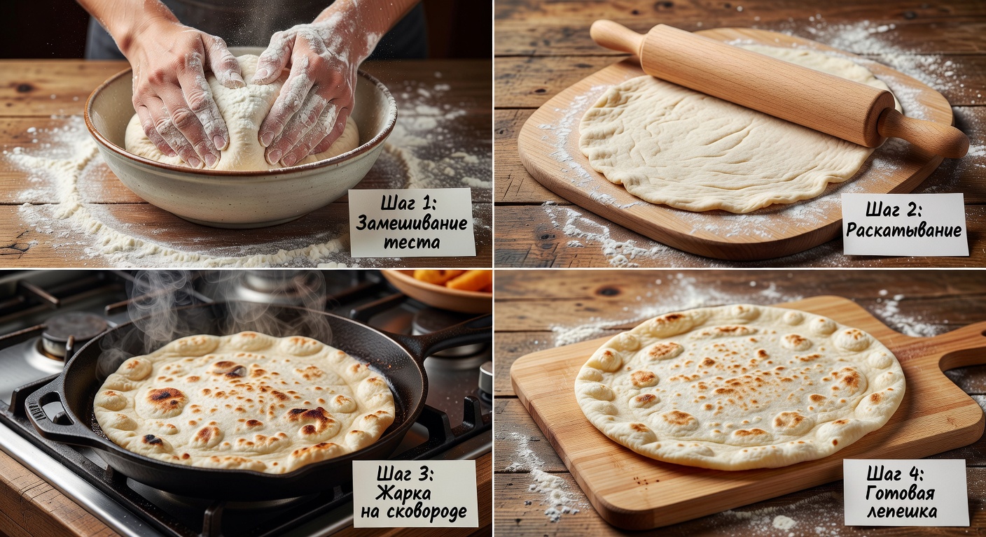 Процесс приготовления Лепешка для бурито
