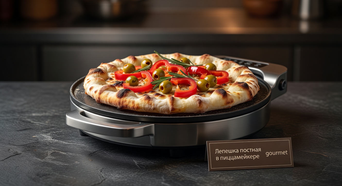 Лепешка постная в пиццамейкере