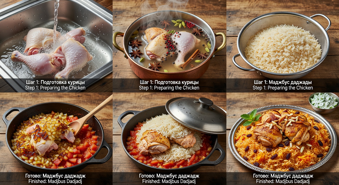 Процесс приготовления Маджбус даджадж