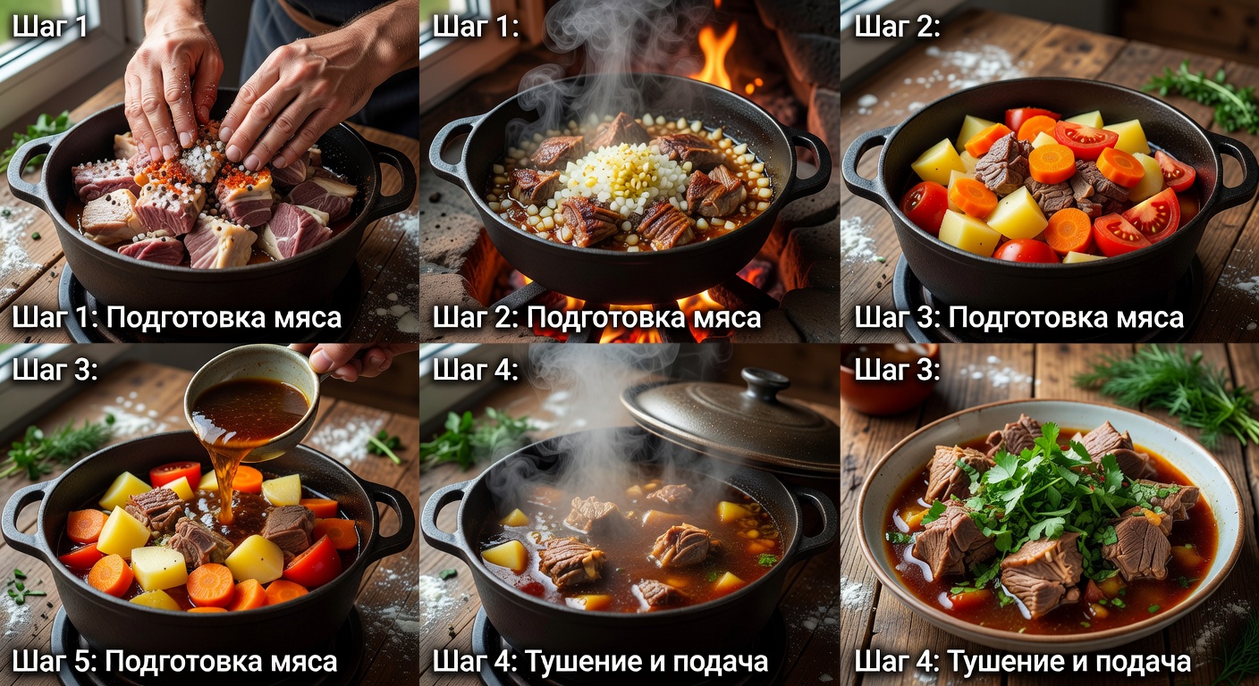 Процесс приготовления Мараг ляхем