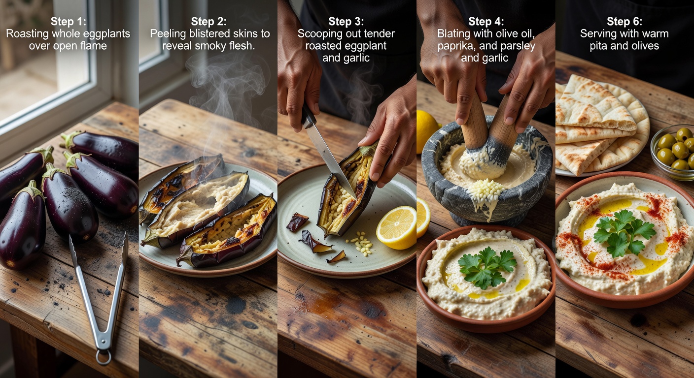 Процесс приготовления Мутаббаль