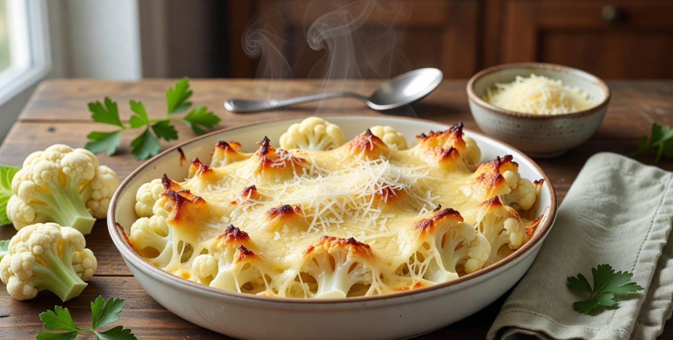 Необыкновенно вкусный овощной гратен со цветной капустой