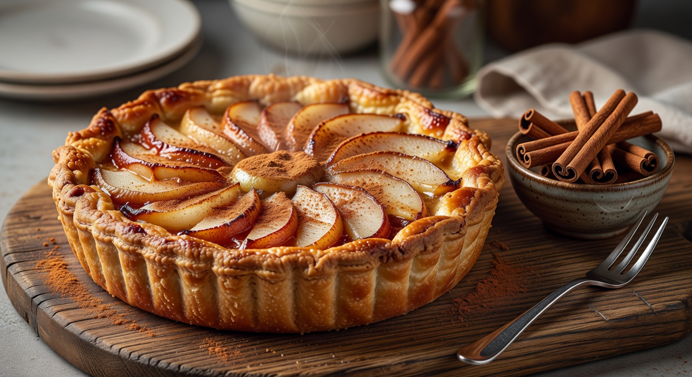 Пирог с грушами и корицей