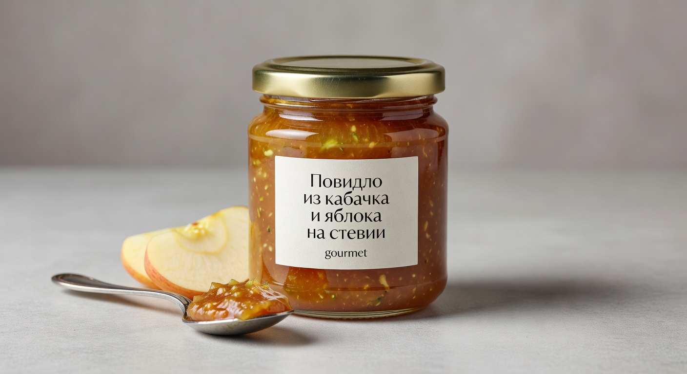 Повидло из кабачка и яблока на стевии