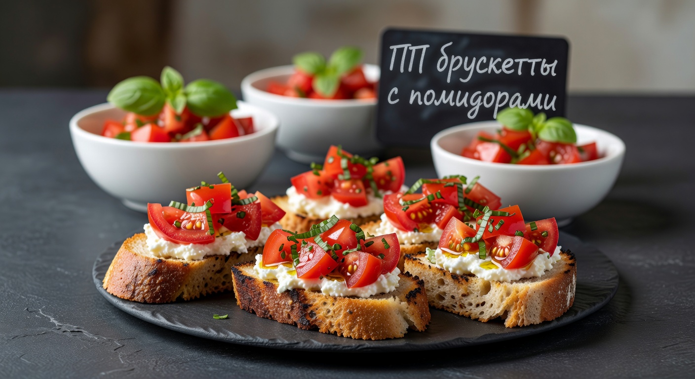 ПП брускетты с помидорами