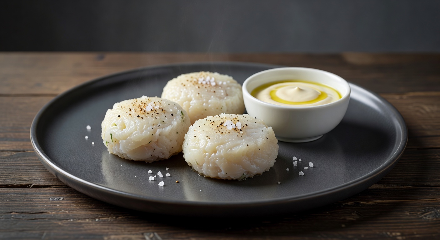 Рыбные биточки из трески (на пару)