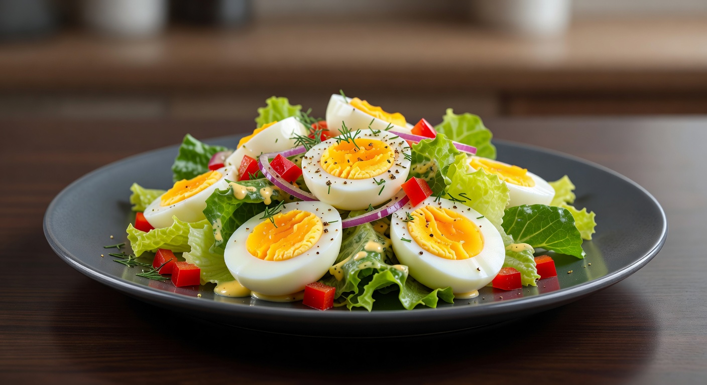 Салат с яйцом
