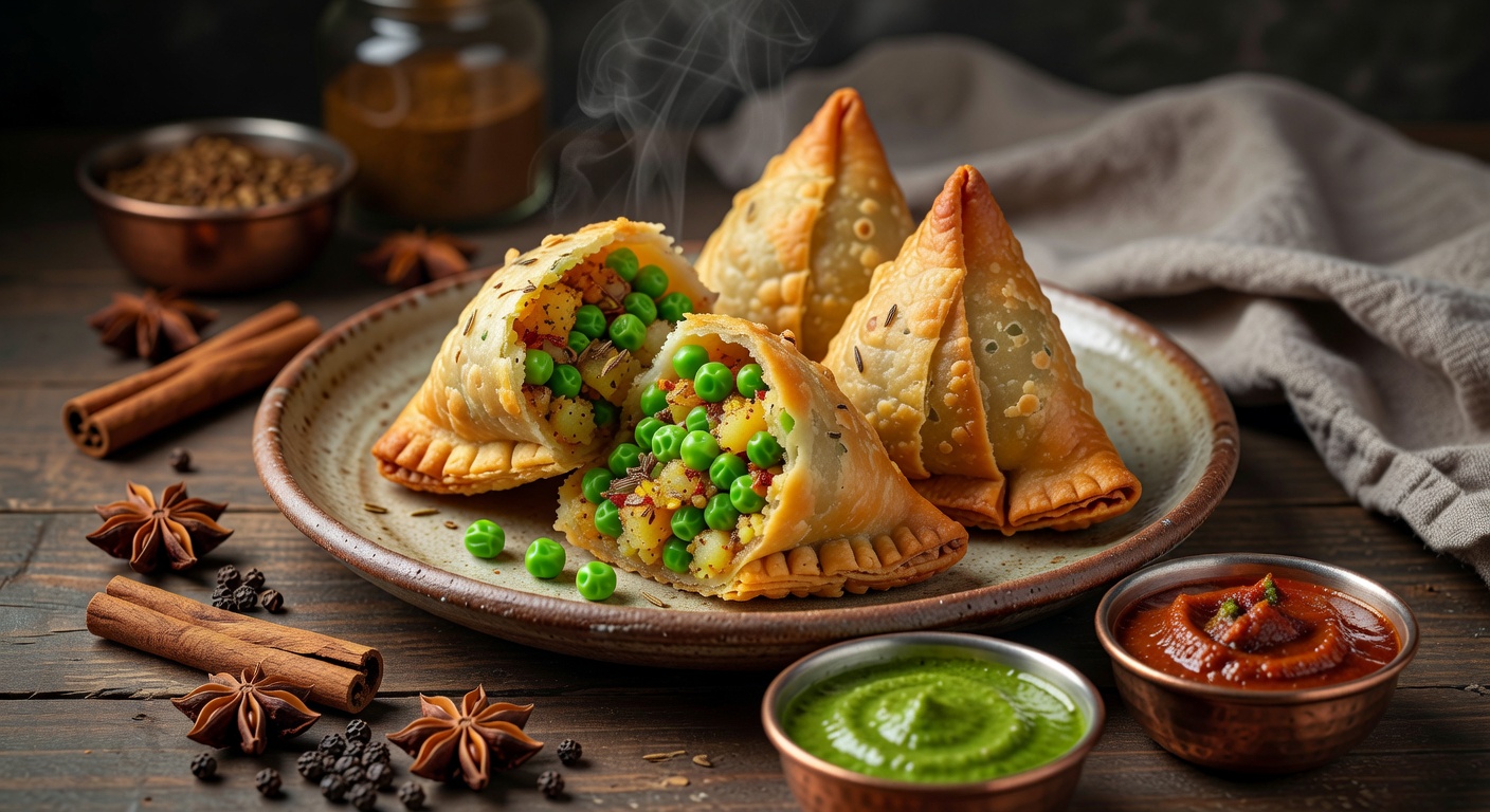 Самосы с горохом и специями