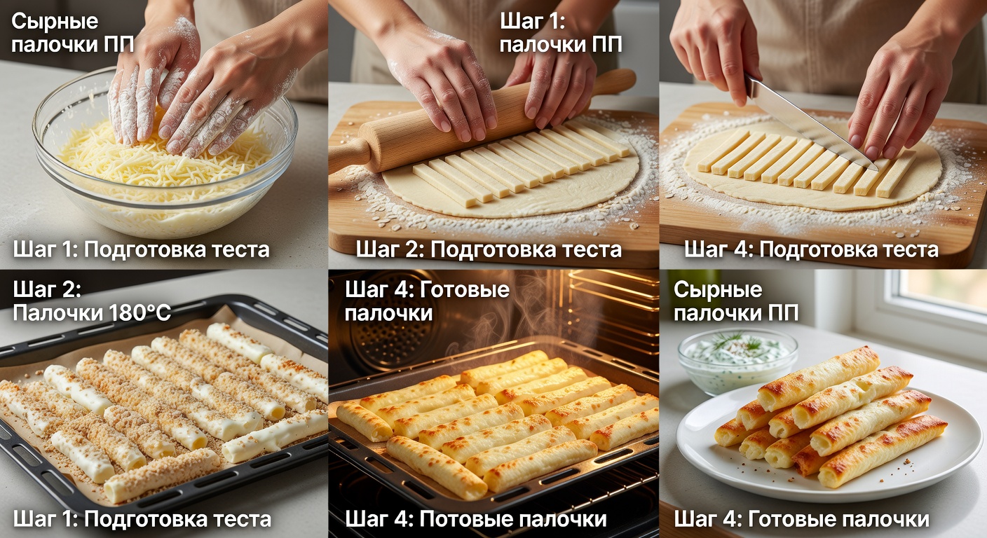 Процесс приготовления Сырные палочки ПП
