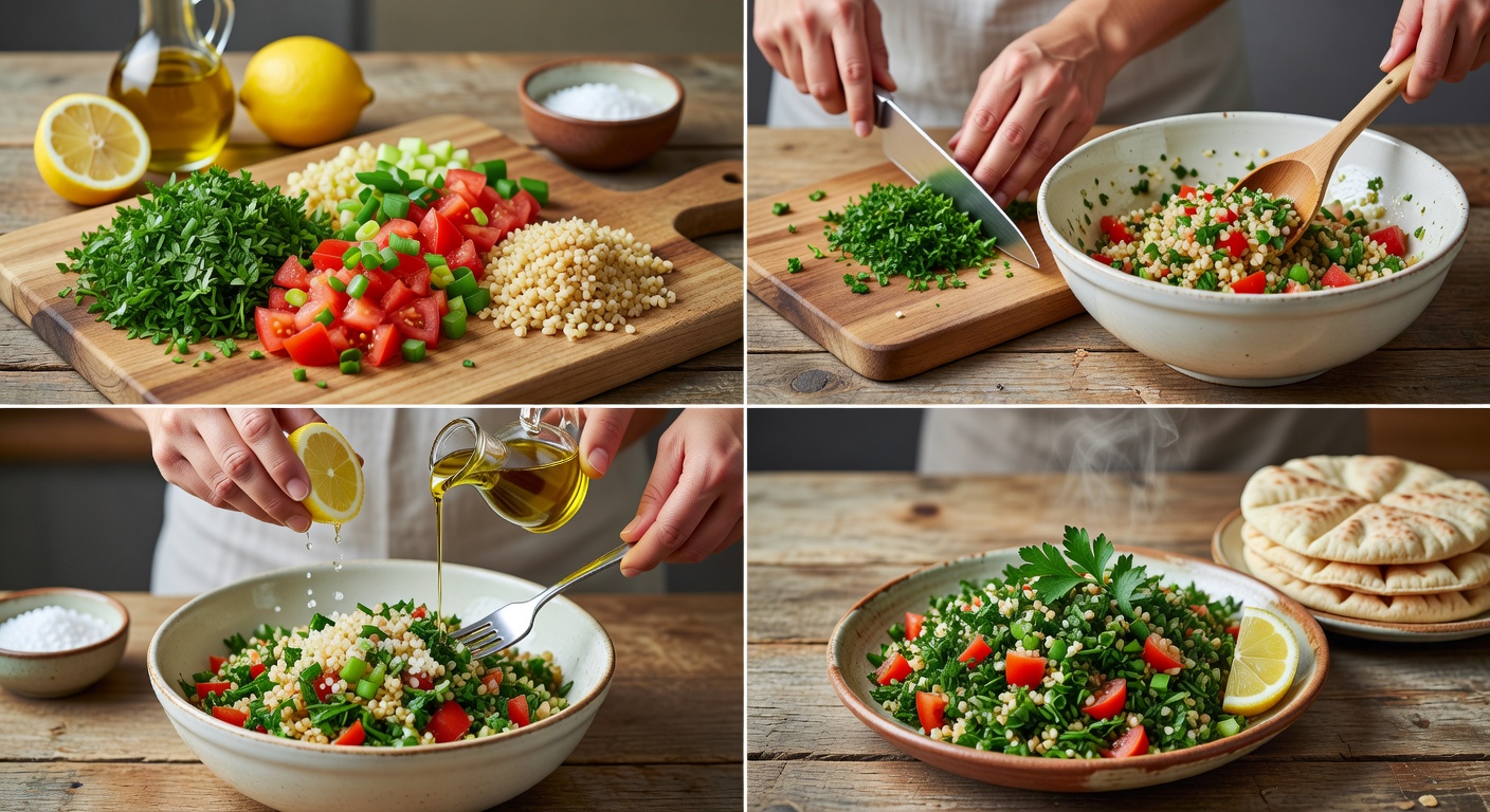 Процесс приготовления Табуле