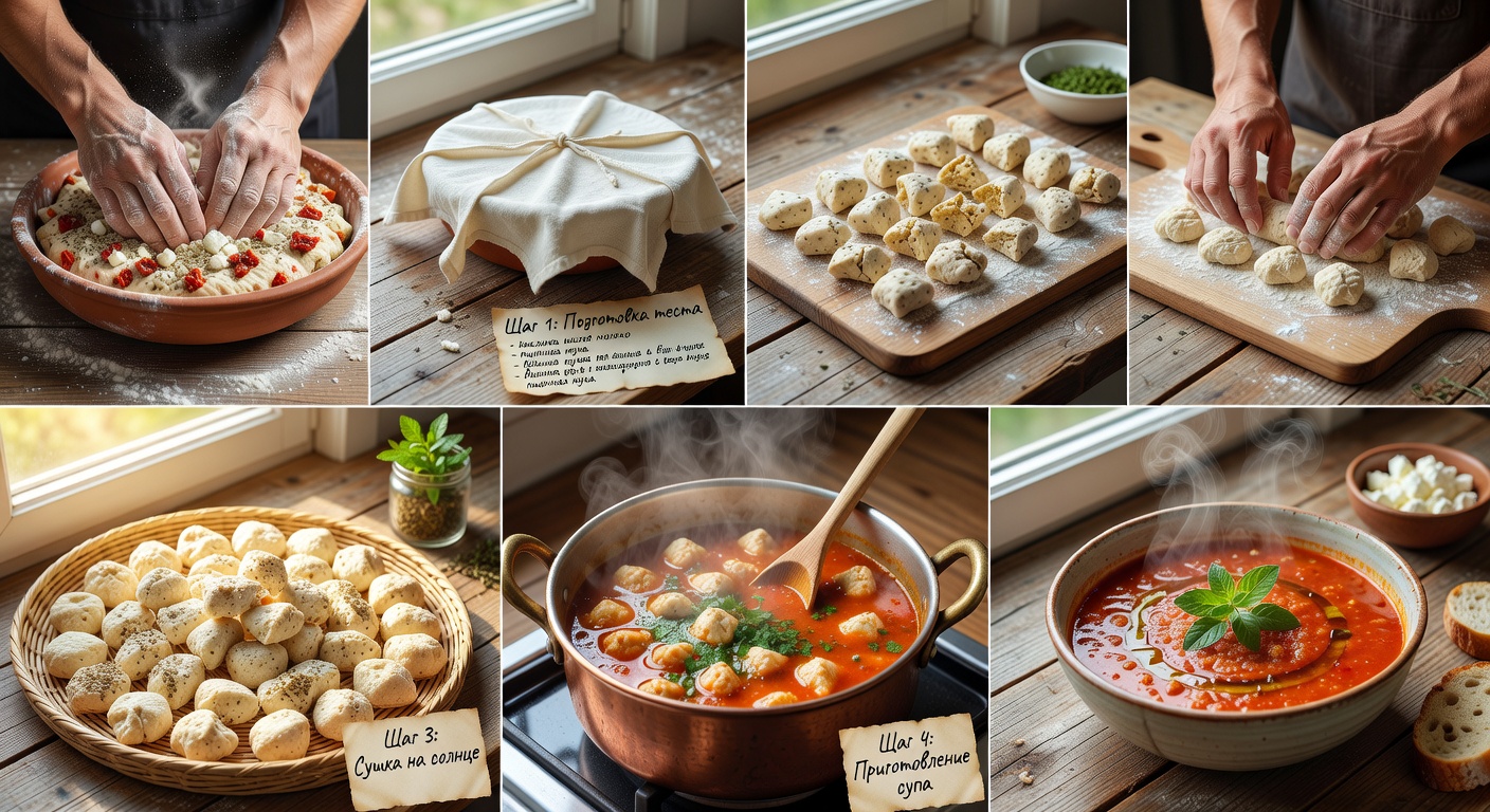 Процесс приготовления Тархана греческая