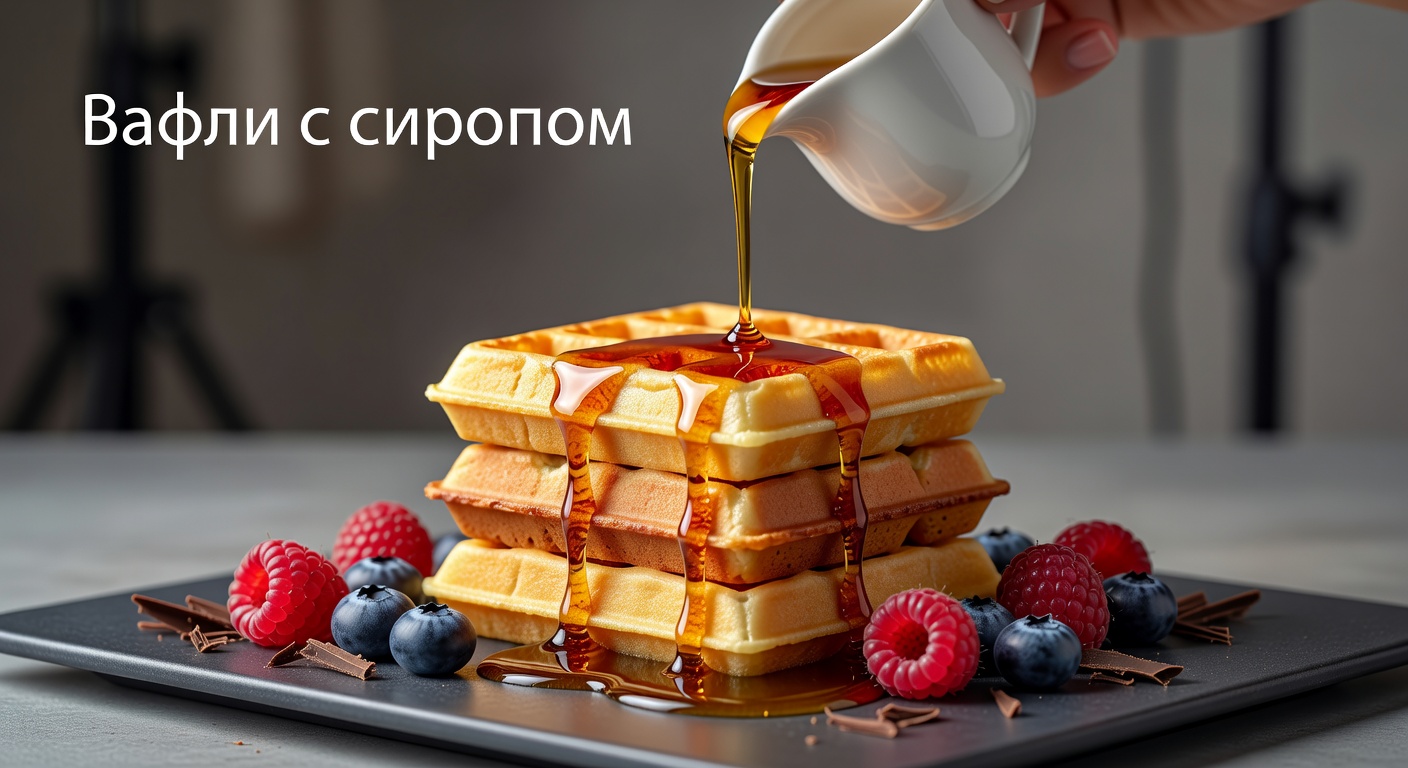 Вафли с сиропом