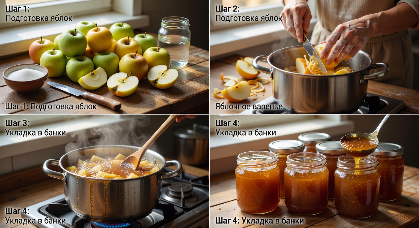 Процесс приготовления Яблочное варенье