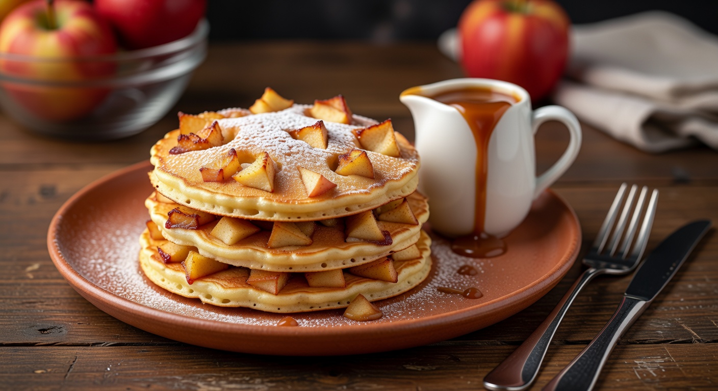Яблочные оладьи