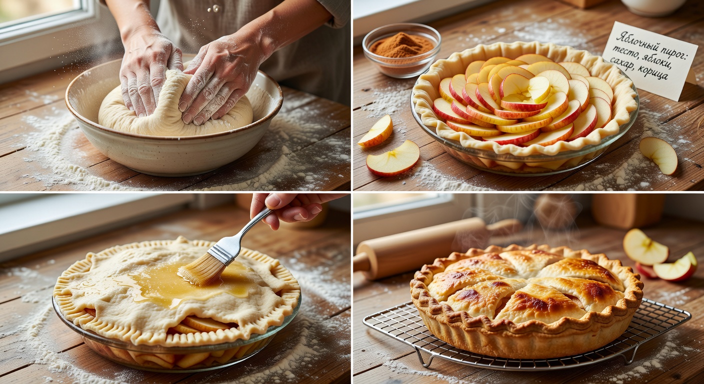Процесс приготовления Яблочный пирог