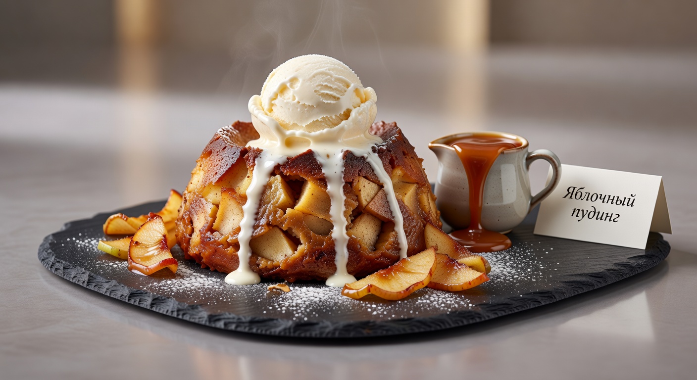 Яблочный пудинг