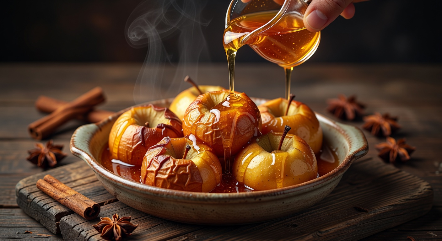 Запеченные яблоки с медом