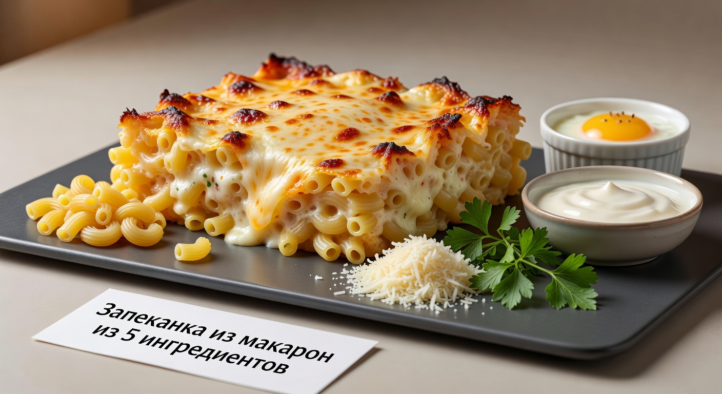 Запеканка из макарон из 5 ингредиентов