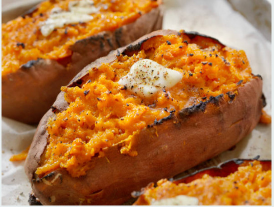 Запечённый батат с маслом и специями при подагре