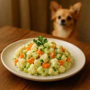 Салат из цветной капусты, моркови и яблока — для диеты при ХБП, подагре и диабете