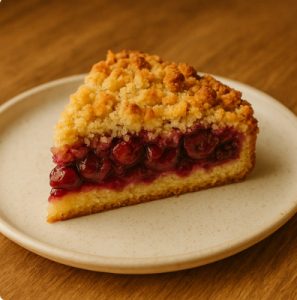 Вишневый пирог с крамбловой крошкой