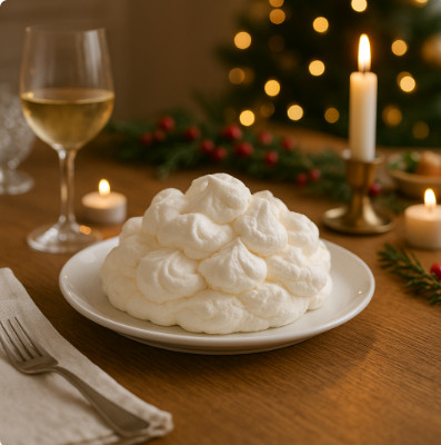 Облачное безе (эритрит, лимонный сок, ваниль)