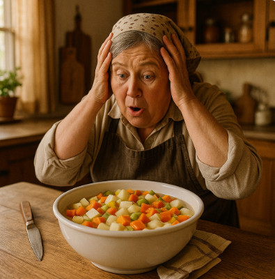 Нарезка и вымачивание овощей