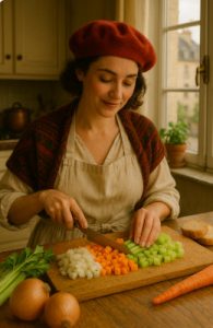 Mirepoix — французская основа для супов (лук, морковь, сельдерей)