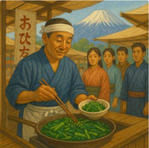 OHITASHI — ЯПОНСКАЯ ОТВАРНАЯ ЗЕЛЕНЬ С КУНЖУТОМ блюдо при подагре и ХПН