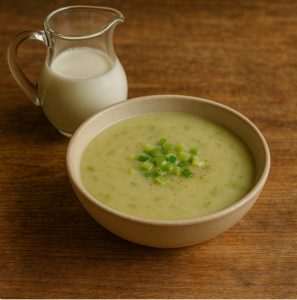 Leek and potato soup — уэльский крем-суп из лука-порея и картофеля Выберите аа для диетического питания при ХПН, подагре и преддиабете.