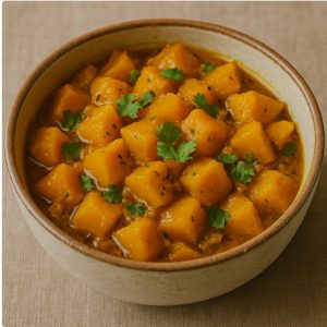 Kaddu sabzi — Индия — тушёная тыква с куркумой при подагре