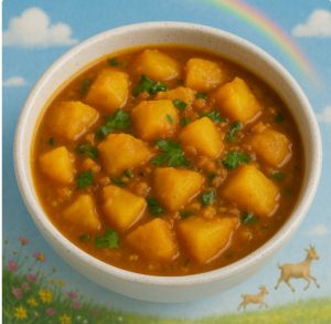 Aloo curry — Индия — мягкое карри с картофелем