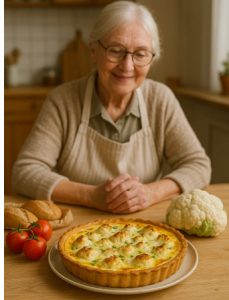 Киш из цветной капусты