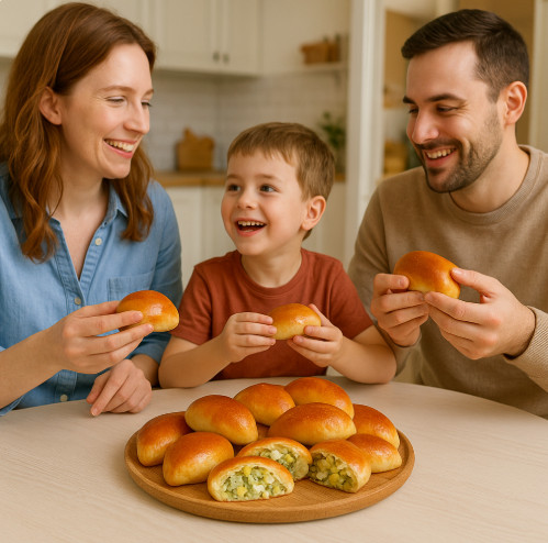 Пирожки с яйцом и капустой