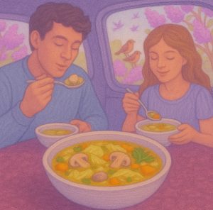 Капустный суп с шампиньонами и сельдереем — рецепт для особых случаев при ХПН