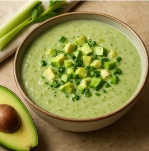 Холодный суп с сельдереем и авокадо