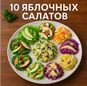 10 яблочных салатов