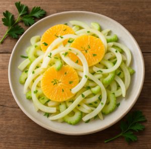 Салат с фенхелем, апельсином и сельдереем