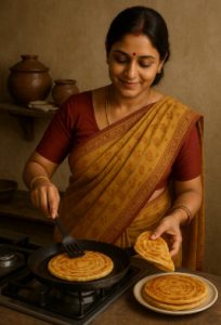 Индийская слоеная лепешка Полезный рецепт для диетического питания при ХПН, подагре и преддиабете 